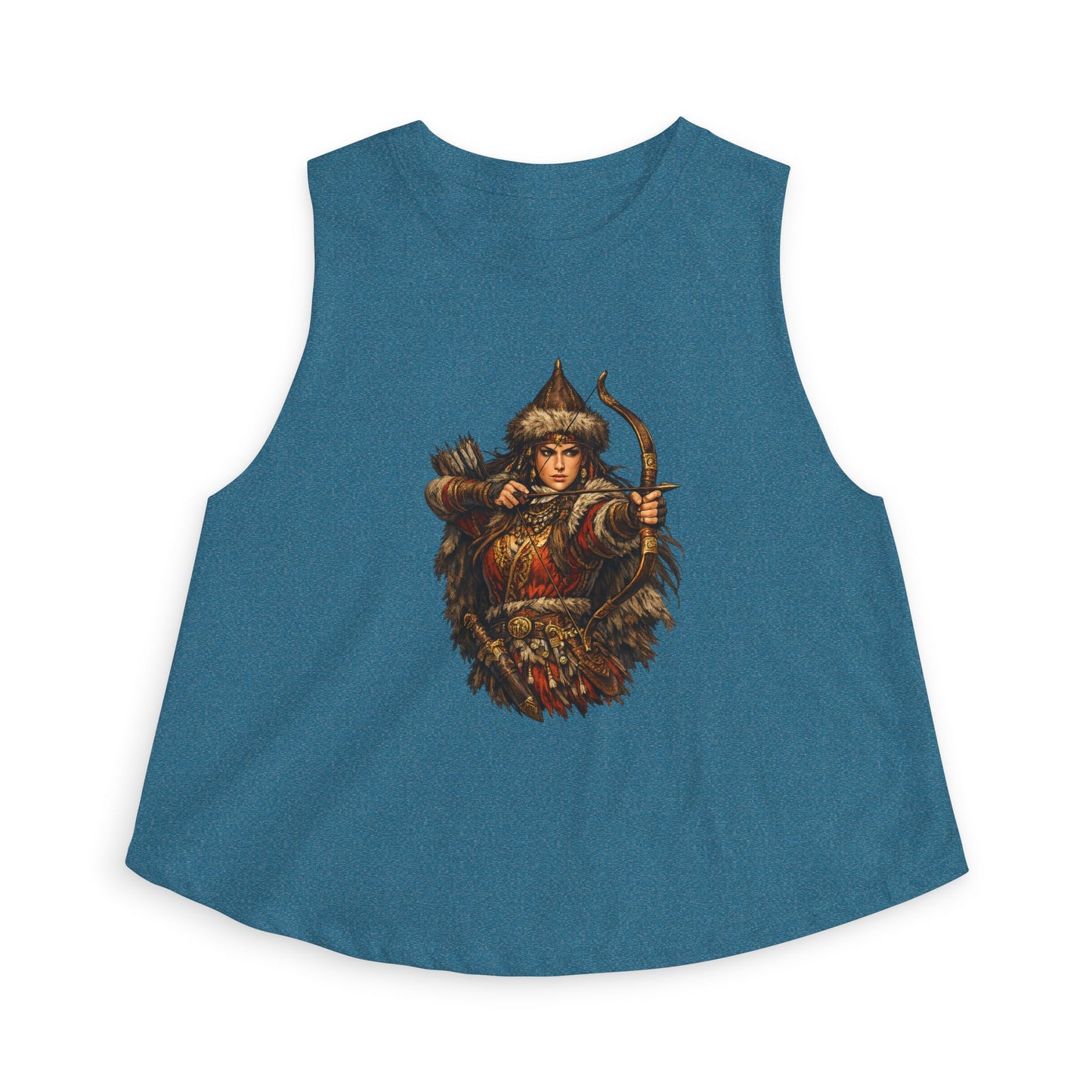 Scythian Archer Cop Top | Ancient Hungarian Nomad Female Bow Hunter Crop Top