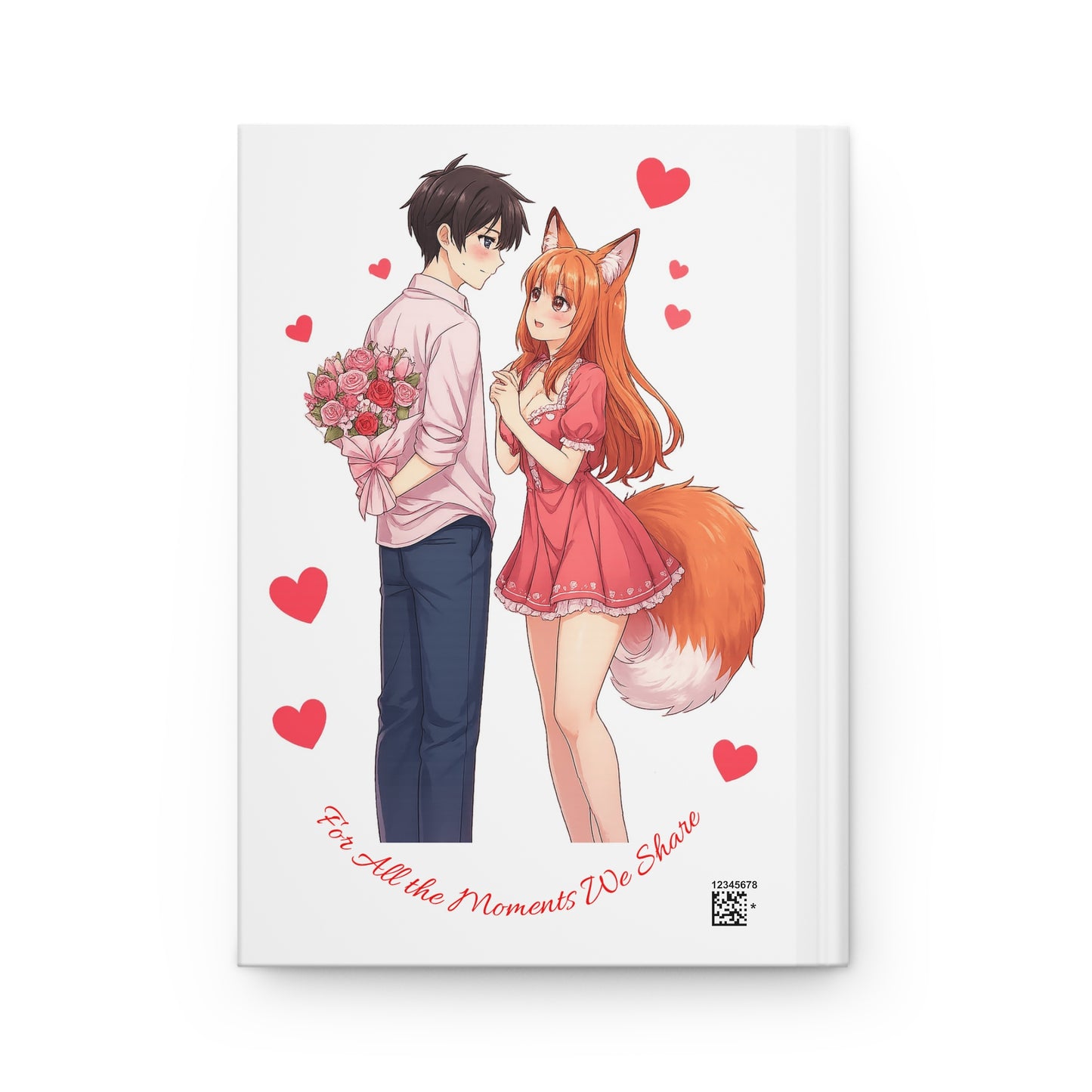 Forever My Valentine | Cute Anime Fox Girl Love Journal | Valentine Hearts