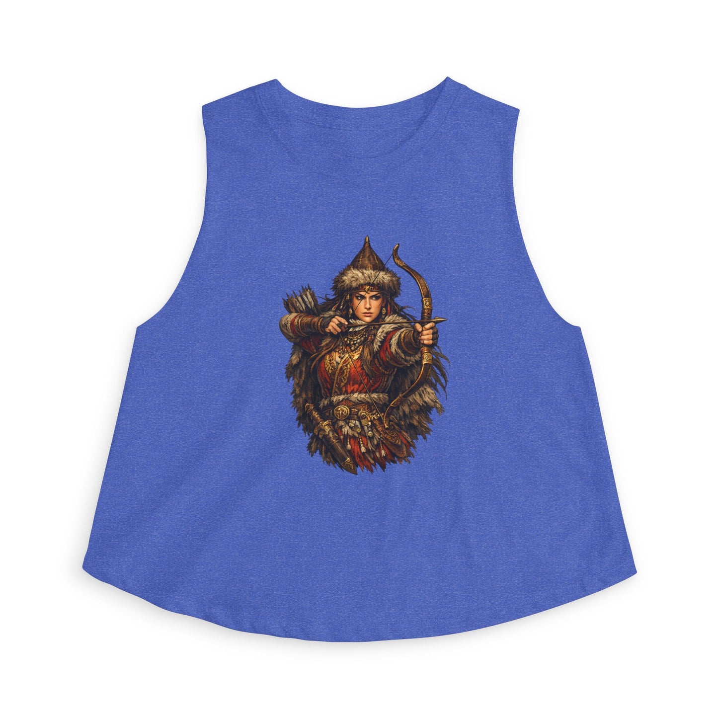 Scythian Archer Cop Top | Ancient Hungarian Nomad Female Bow Hunter Crop Top