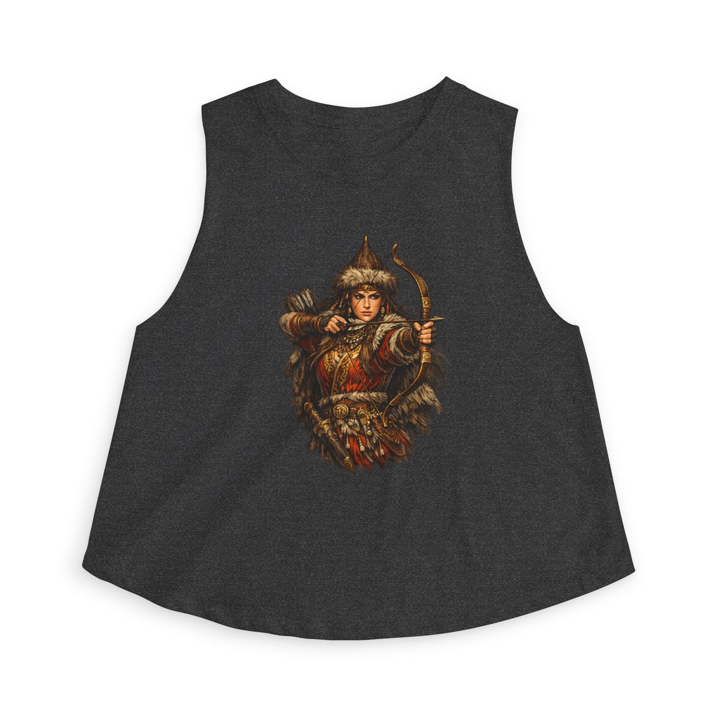 Scythian Archer Cop Top | Ancient Hungarian Nomad Female Bow Hunter Crop Top