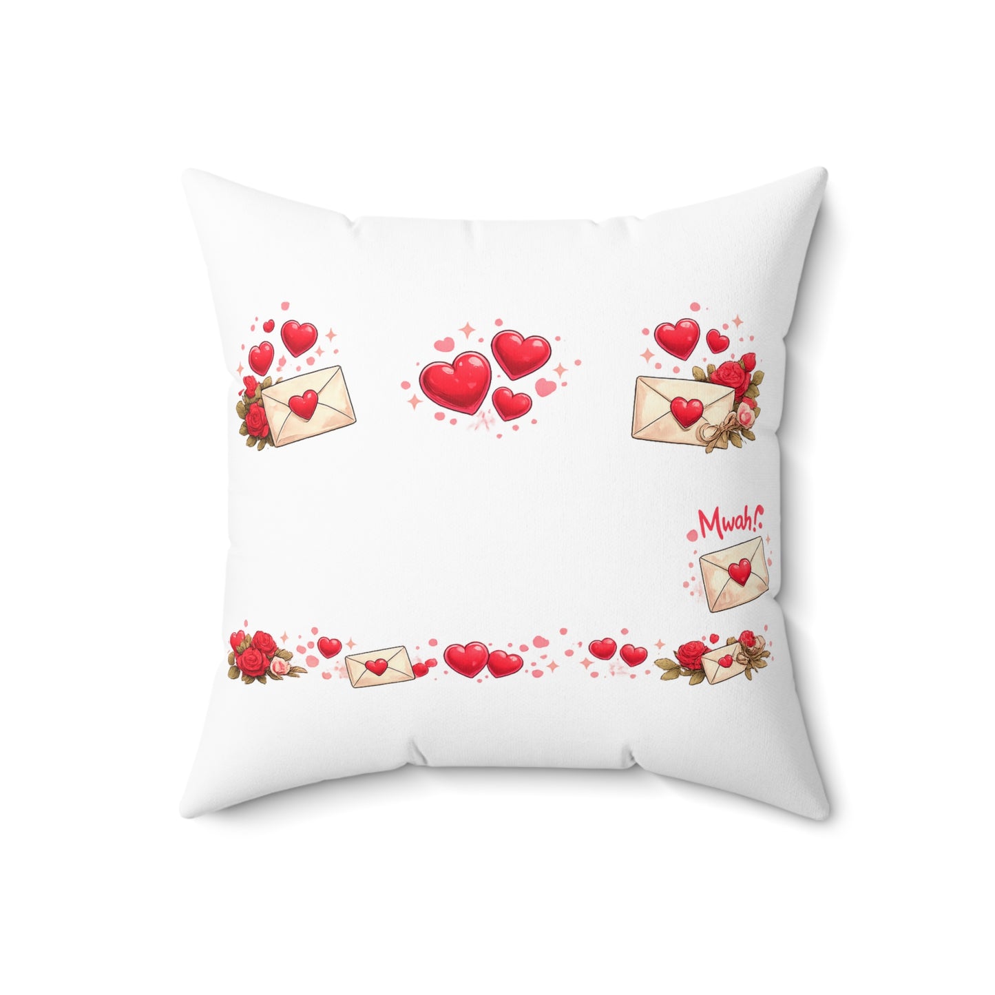 Fox Girl Valentine Pillow | Cute Anime Fox Girl Love Decor | Romantic Valentines Day Gift