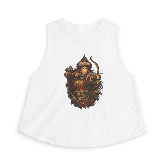 Scythian Archer Cop Top | Ancient Hungarian Nomad Female Bow Hunter Crop Top